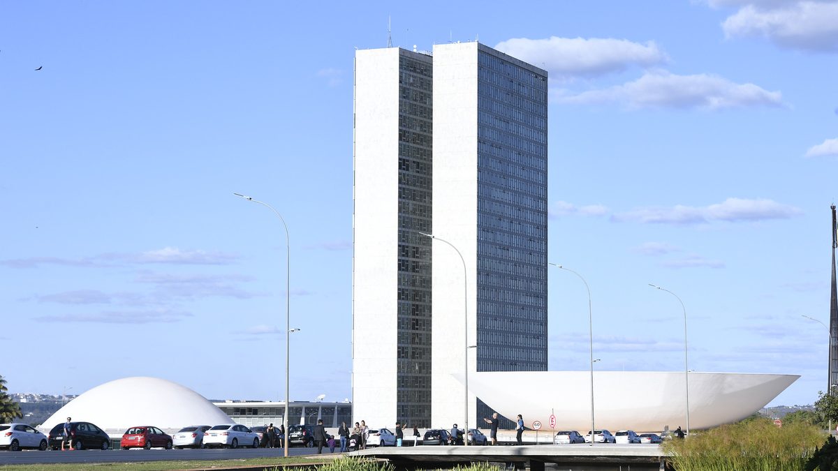 Prédio do Congresso Nacional, em Brasília, com a cúpula do Senado à esquerda