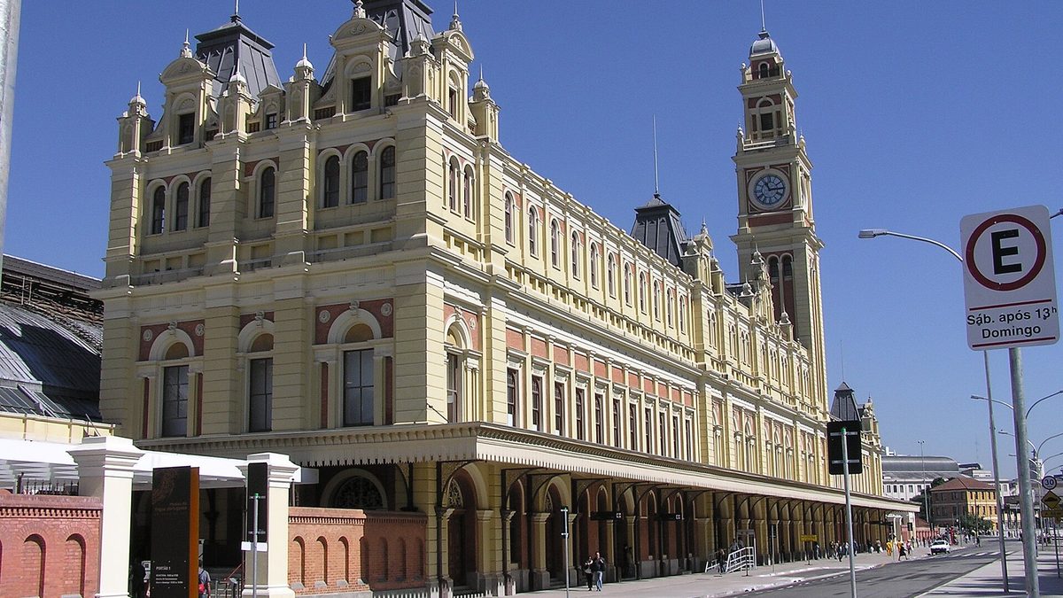 Fachada da Estação da Luz, sede do Museu da Língua Portuguesa, em São Paulo